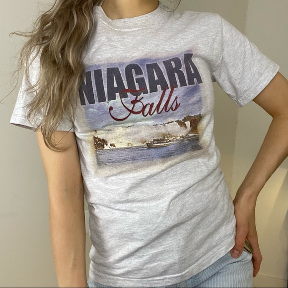 Vintage Y2k Niagara Falls Scene Graphic T-Shirt - Picture 9 of 11